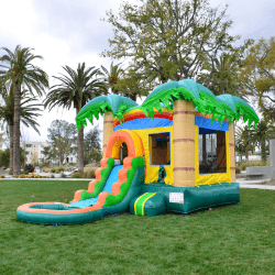 Tropical Breeze Bounce House With Slide (Wet/Dry)