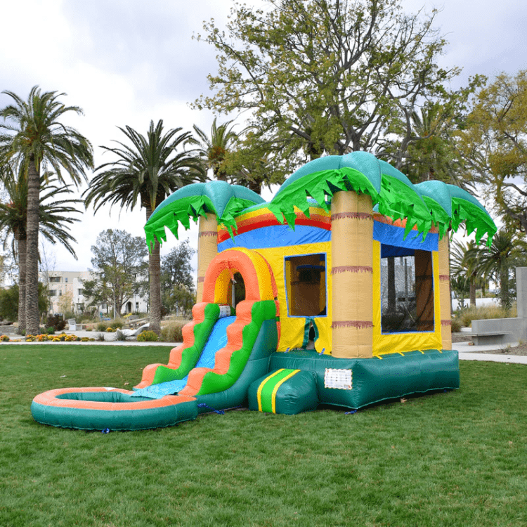Tropical Breeze Bounce House With Slide (Wet/Dry)